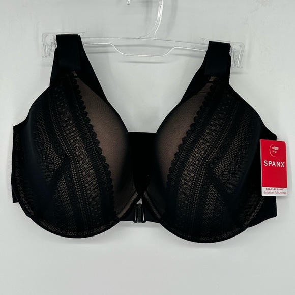 SPANX Other - NEW! SPANX Bra-llelujah! Illusion Lace Full Coverage Bra Black 30061R W1
